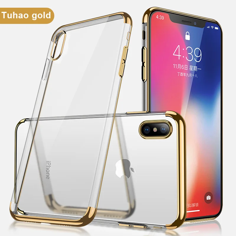 Покрытие shiningCell чехол для телефона для iPhone 6 S 6 S 7 8 Plus X XS Max XR 6plus 6splus 7plus 8 Plus Ультратонкий чехол силиконовый чехол - Цвет: Gold