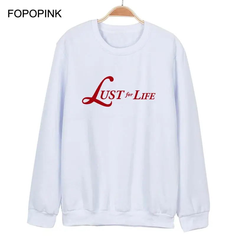 

White Hoodie Men Lana Del Rey Just For Life Print Sweatshirt Long Sleeve Oversized O Neck Moletom Masculino Sweat Homme Z40