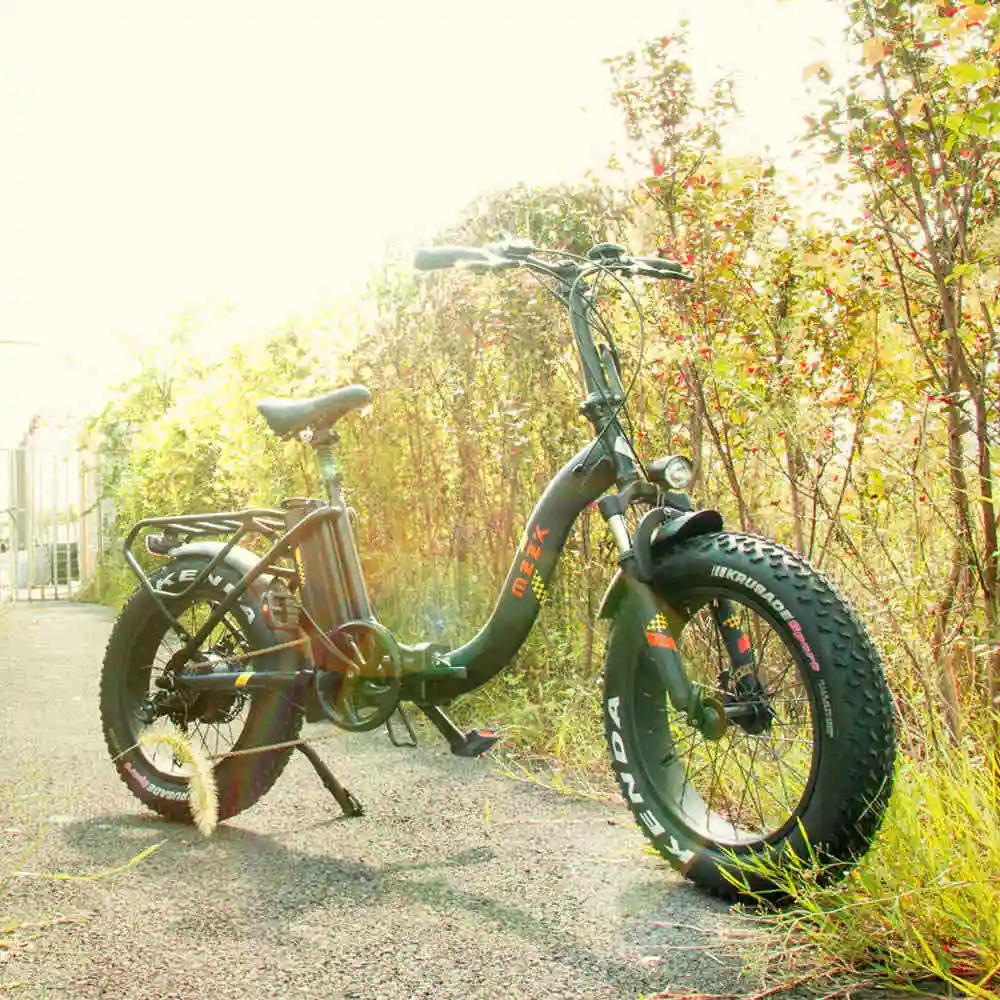 Discount 20inch snow e-bike 48V500w electric bicycle 4.0 fat tires fold electric mountain bike 624wh lithium battery Beach leisure emotor 5