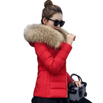 

2019 New Autumn Winter Fur Collar Parka Women Coat Jacket Women Jacket Female Jacket Vintage Parkas Women Coat LP418