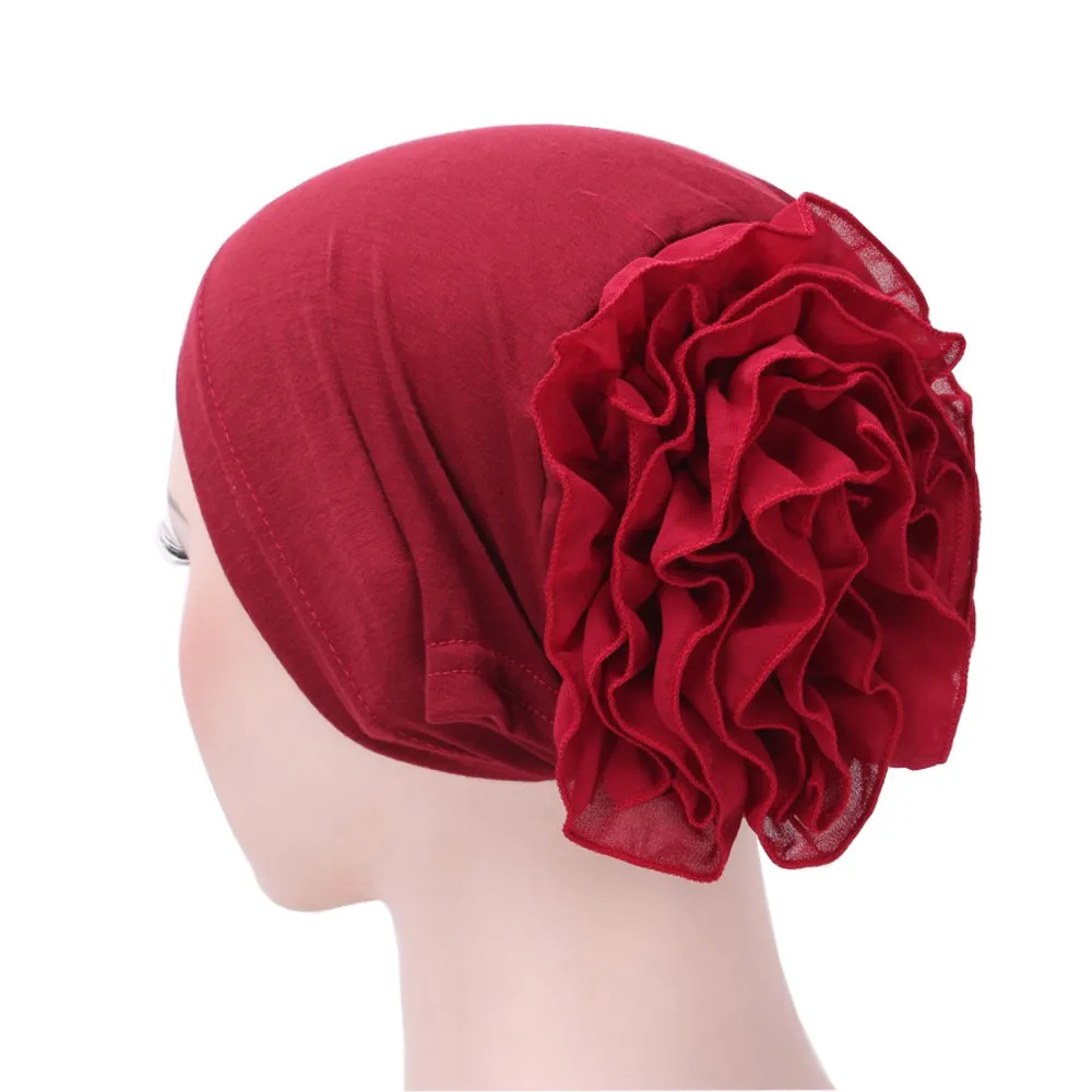 5 2018 новые модные женские туфли цветок мусульманских рюшами Рак Chemo Hat Beanie шарф Тюрбан Глава шапочка бесплатная доставка