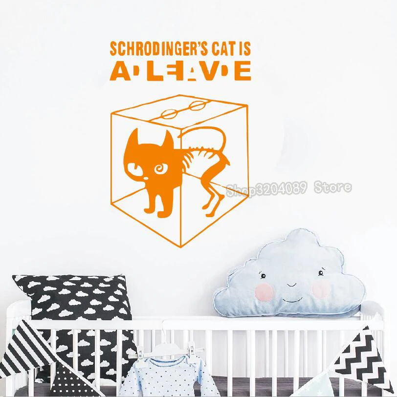 Настенные стикеры Schrodinger's Cat The Big Bang Theory домашнее украшение для детской комнаты