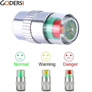 

1pc Auto Tire Pressure Monitor Valve Stem Caps Sensor Indicator Eye Alert WX0300