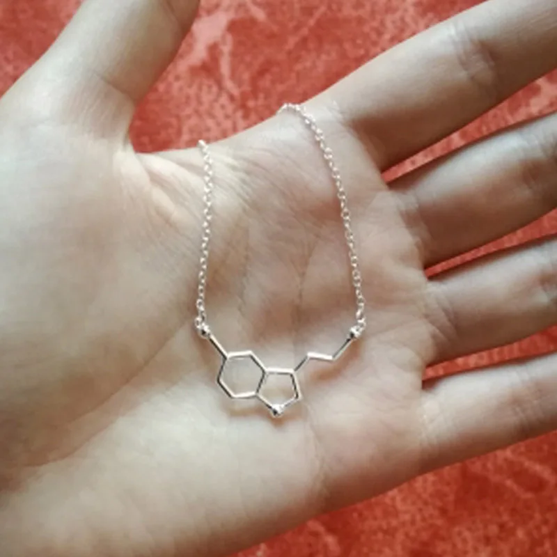 SMJEL новый ожерелье с формулой серотонина для женщин молекула химия уникальное