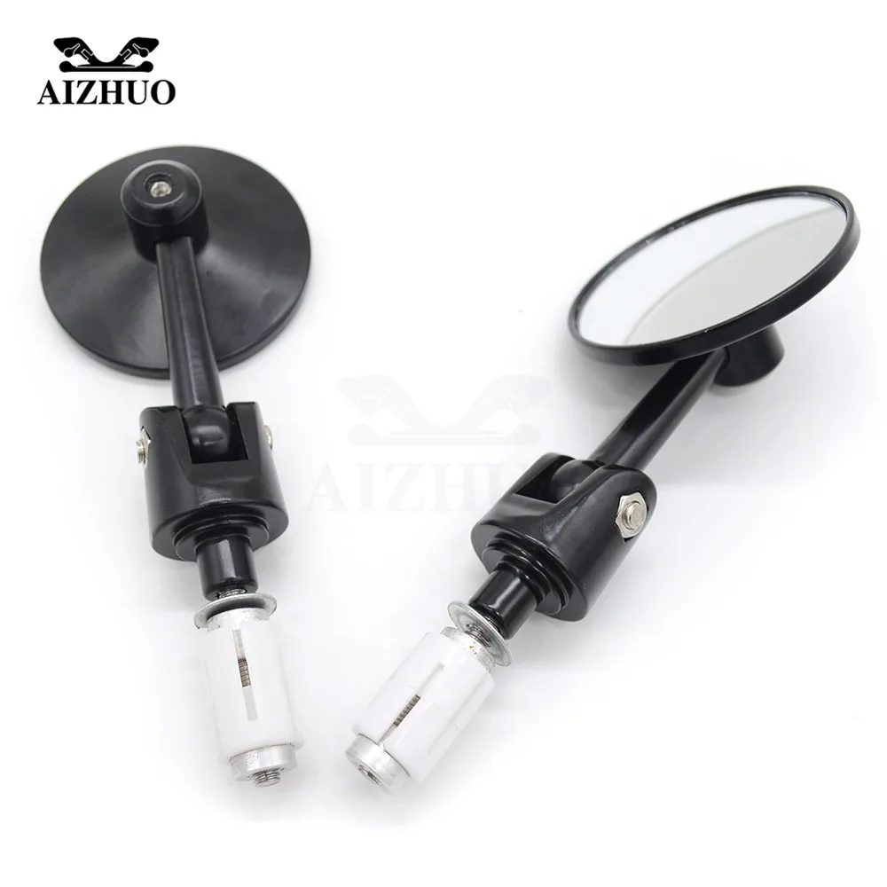 Motorcycle Universal CNC Aluminum Rear View 22mm Handle Bar End Mirrors for Kawasaki Z800 Z750 Z1000 Yamaha Honda Suzuki