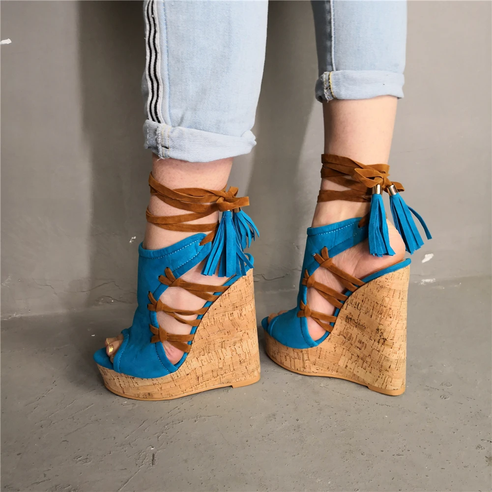 Karinluna/фирменный дизайн, большой размер 47, сандалии с ремешками на лодыжках, женская обувь, гладиаторы на высоком каблуке, женская обувь на