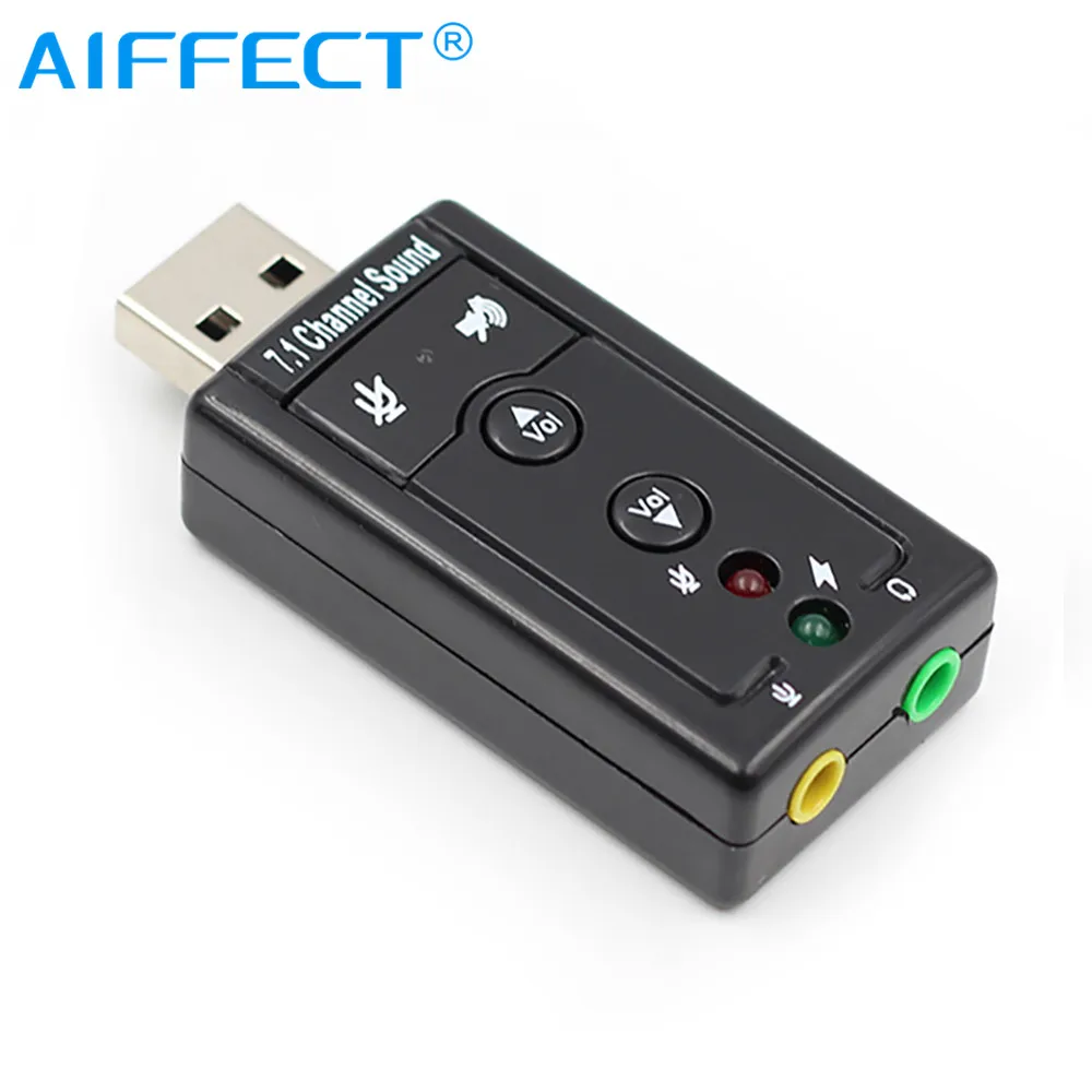7 1 Внешняя USB звуковая карта к разъему 3 5 мм аудио адаптер для наушников