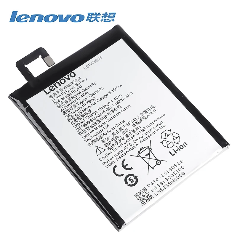 

Original BL260 Mobile Phone Replacement Battery Bateria Batterij Accumulator For Lenovo Vibe S1 Lite S1La40 BL-260 BL 260