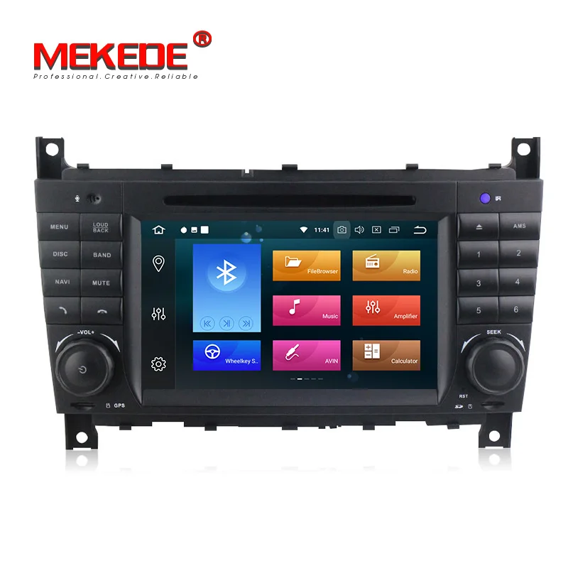 Excellent Android 8.0 4G RAM 2 DIN Car DVD GPS For Mercedes/Benz W203 W209 W219 A-Class A160 C-Class C180 C200 CLK200 radio stereo 1