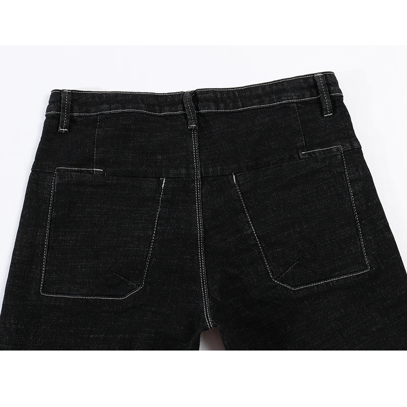 KSTUN Black Jeans Men Winter European American Style Stretch Long Trousers Slim Direct Denim Jean Casual Pants Boys Male Hombre