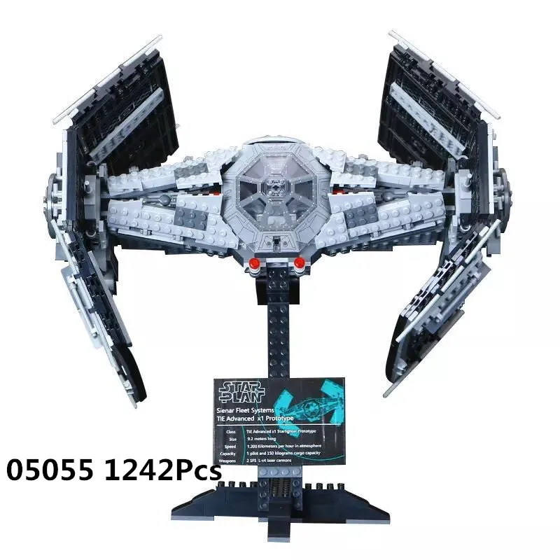 

LEPIN 05055 legoed Star Vader TIE advanced fighter Wars aircraft Model Building Blocks Bricks toy Compatible to Children Toys