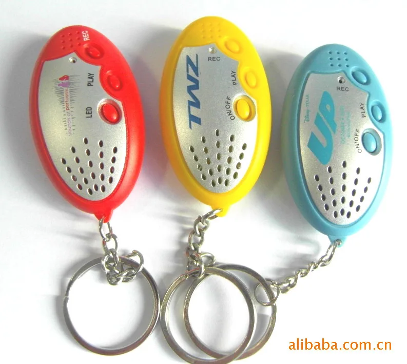 wholesale Supply LED Keychain 10 seconds recording keychains, patent