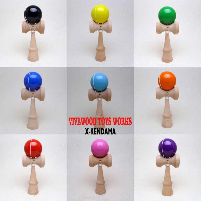 Глянцевая Kendama с полиуретановым покрытием краски, традиционный Kendama, стандартный 18 см, 10 цветов на выбор, Классический PU Kendama, дешевле Kendama