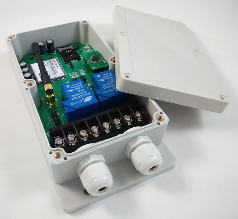 1pcs 4G Double Relay output Big power gsm relay sms call remote controller for water pump motor rolling door