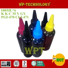 6X100 мл качество пополнения чернил СНПЧ чернила костюм для PGI-470 CLI-471, костюм для Canon PIXMA MG5740 MG6840 MG7740