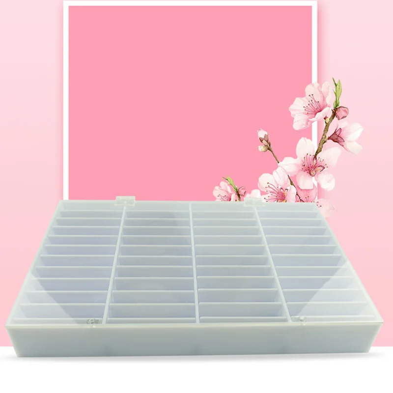 

Fake Nail Tips Storage Box 44 Compartments Nail Art Decoration Container False Nail Display Case Fake Nail Showing Box