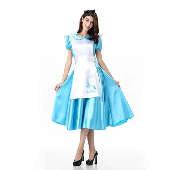 

Umorden Deluxe Classic Blue Alice Costume Long Dress for Women Teen Girls Halloween Wonderland Costumes