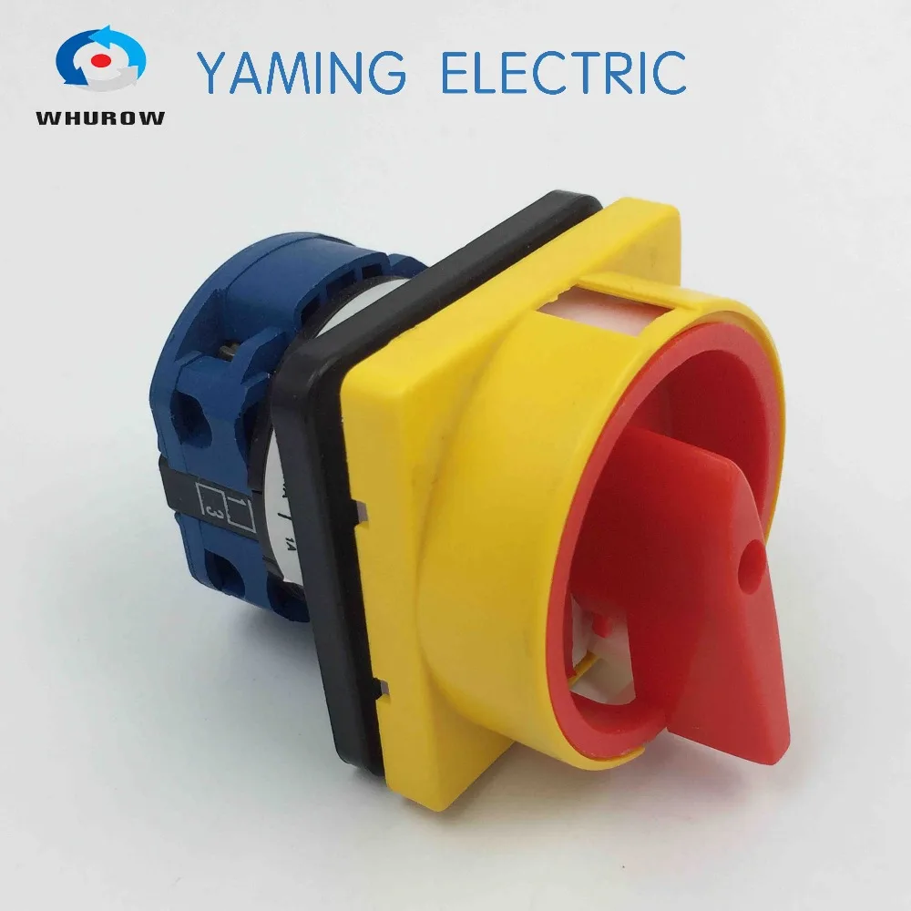 

Rotary switch selector 25A 1 phase 2 position 4 terminals padlock changeover cam switch YMW26-25/1GS