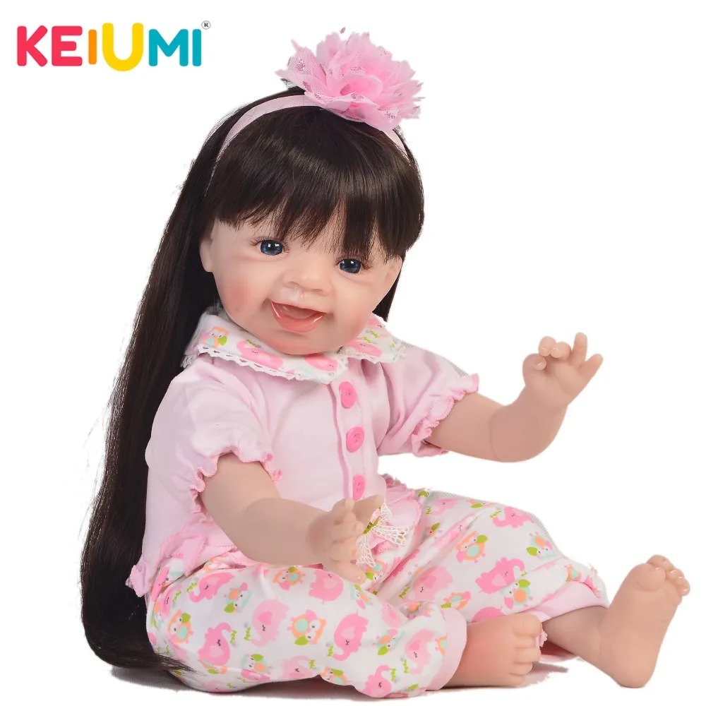 

Lovely 22 Inch Reborn Doll Soft Silicone 55 cm Realistic Princess Baby Doll For Wholesale Kids Christmas Gift Bedtime Play Toy