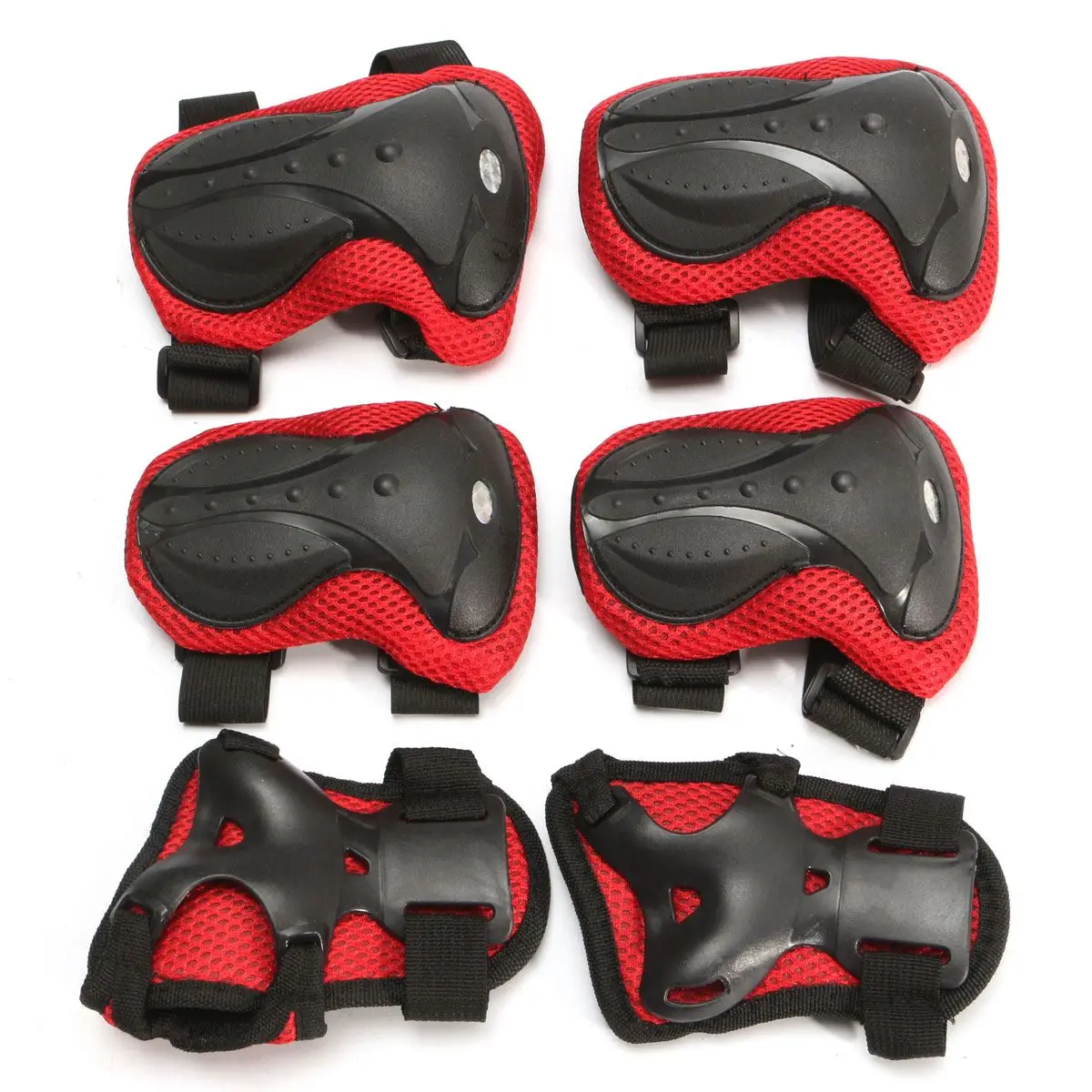 6pcs/set Adult Sports Safety Set Knee Elbow Pads Wrist Protector