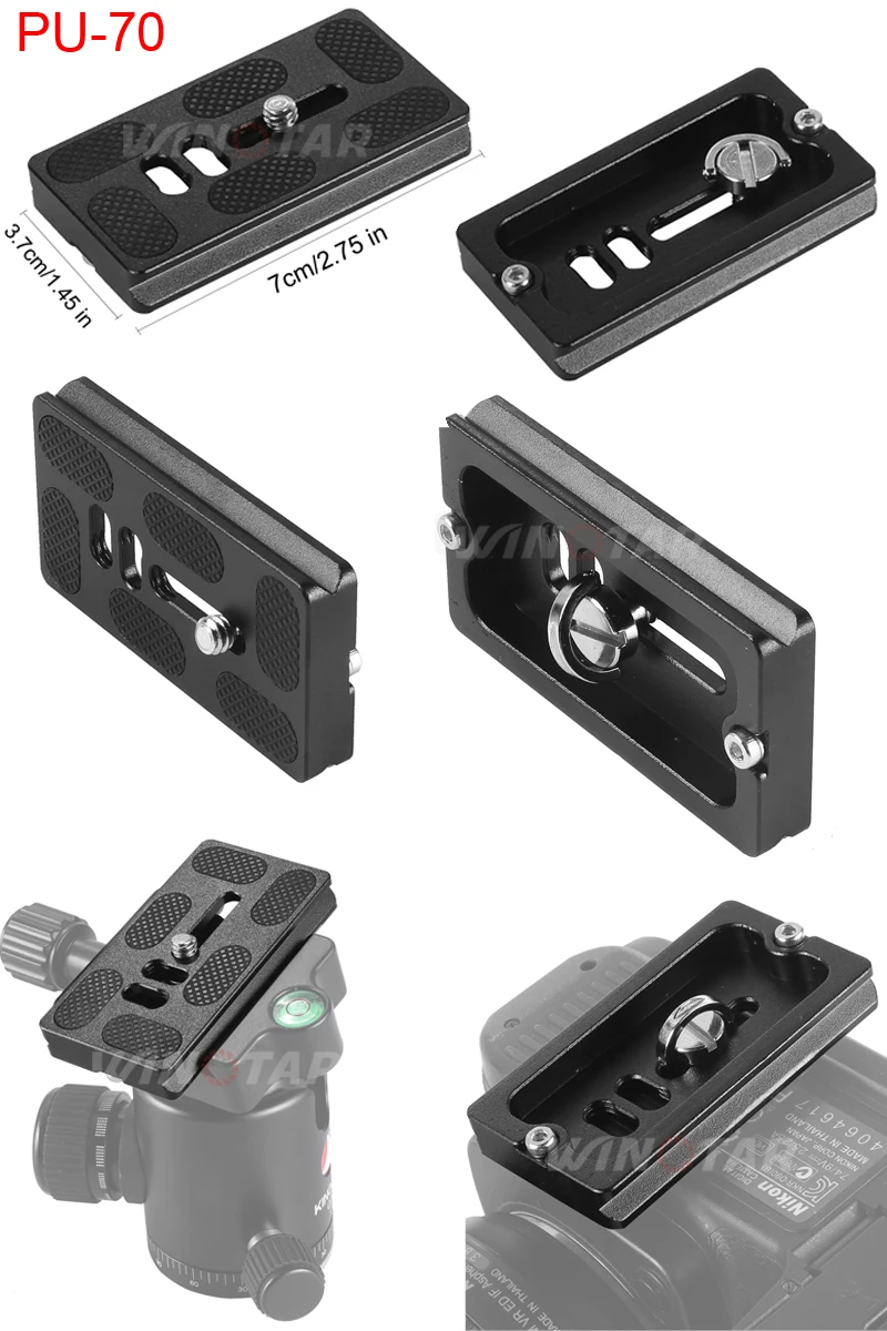 БЫСТРОРАЗЪЕМНАЯ пластина PU40 PU50 PU60 PU70 PU100 с винтовым креплением 1/4 &quotдля штатива