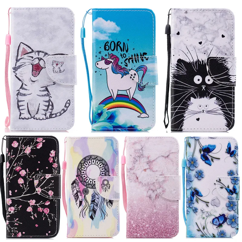 

Wekays Cover For Wiko View XL Cute Cartoon Cat Leather Flip Fundas Case For Coque Wiko View Prime Cover Case sFor Wiko View Capa