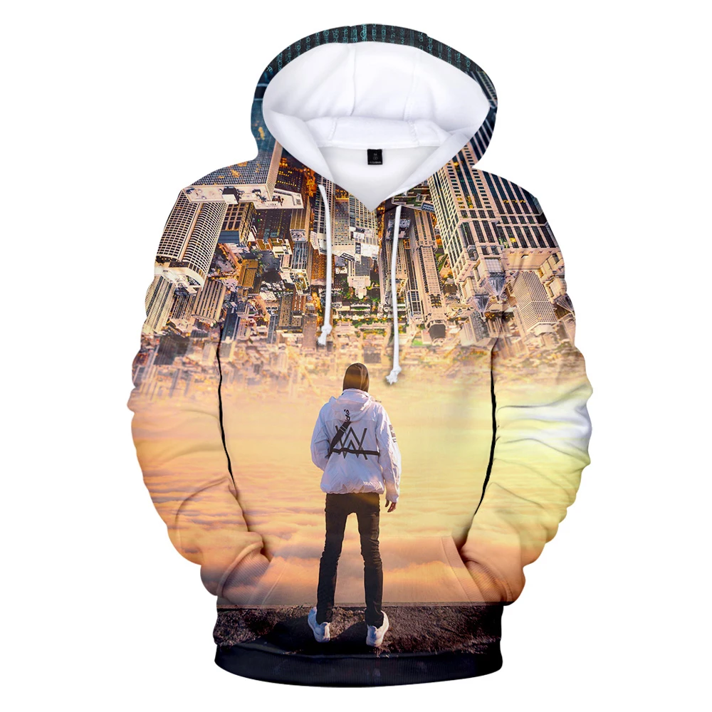 

2019 NEW Alan walker 3D pattern star singer cool style casual hooded sweatshirt ladies / men's long sleeve Women's Clothing