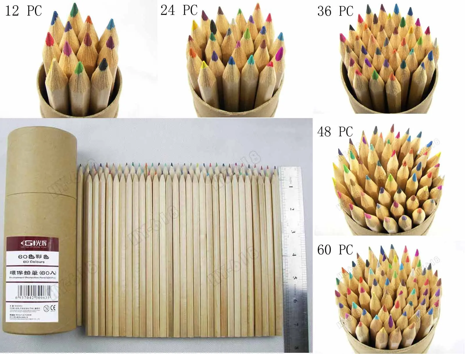 GH 12 24 36 48 60 Colore Matita Colorata Disegno Insieme Per I Bambini Amatoriale