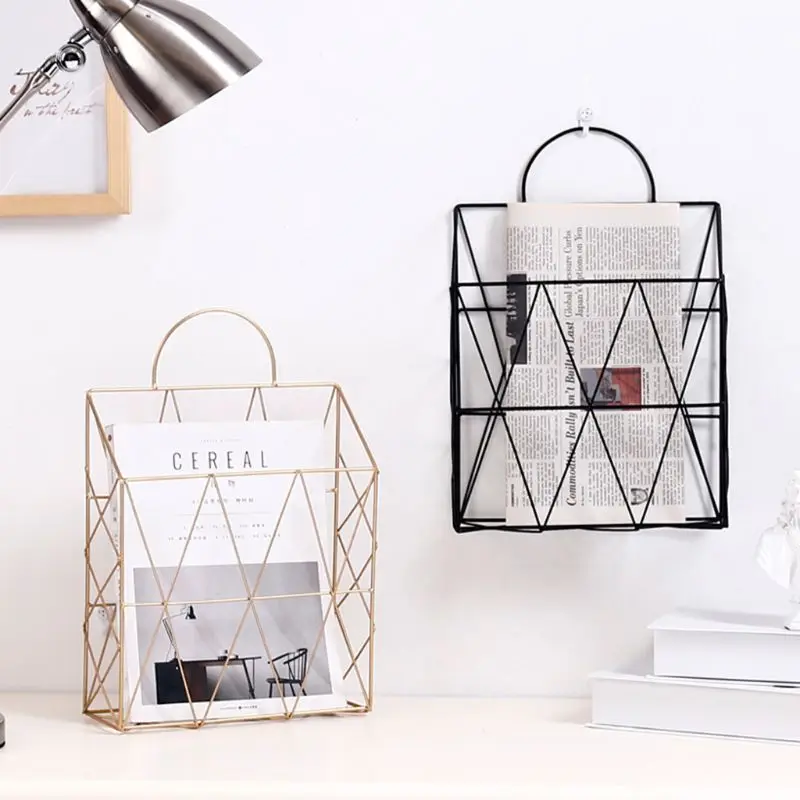 

Nordic Style Magazine File Book Rack Desktop Hanging Storage Shelf Office Home