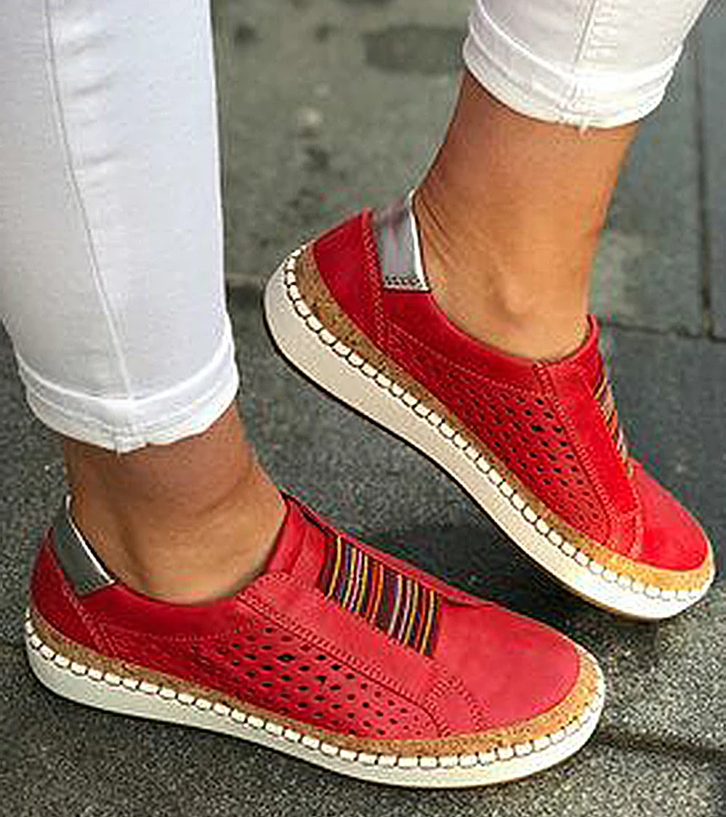 New women flats Breathable Slip On casual shoes women loafers fashion leather platform white sneakers female Plush Size VT245 (19)