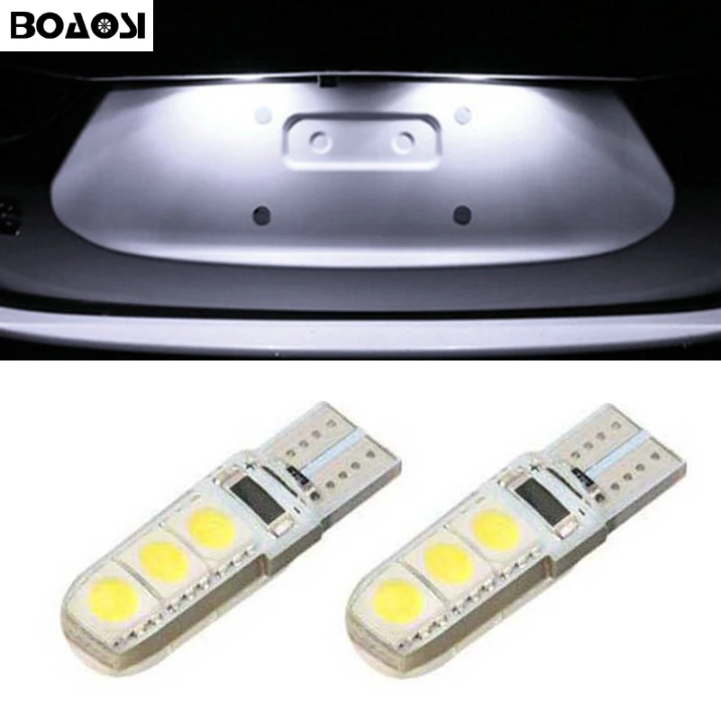 BOAOSI 2x W5W Error free License Number Plate Light For Hyundai Sonata