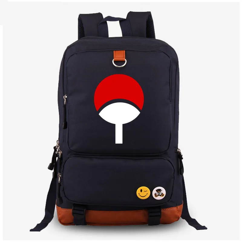 

New Naturo Sharingan Uchiha Sasuke Cosplay Backpack Cartoon Anime Luminous Student Schoolbags Unisex Canvas Travel Bags