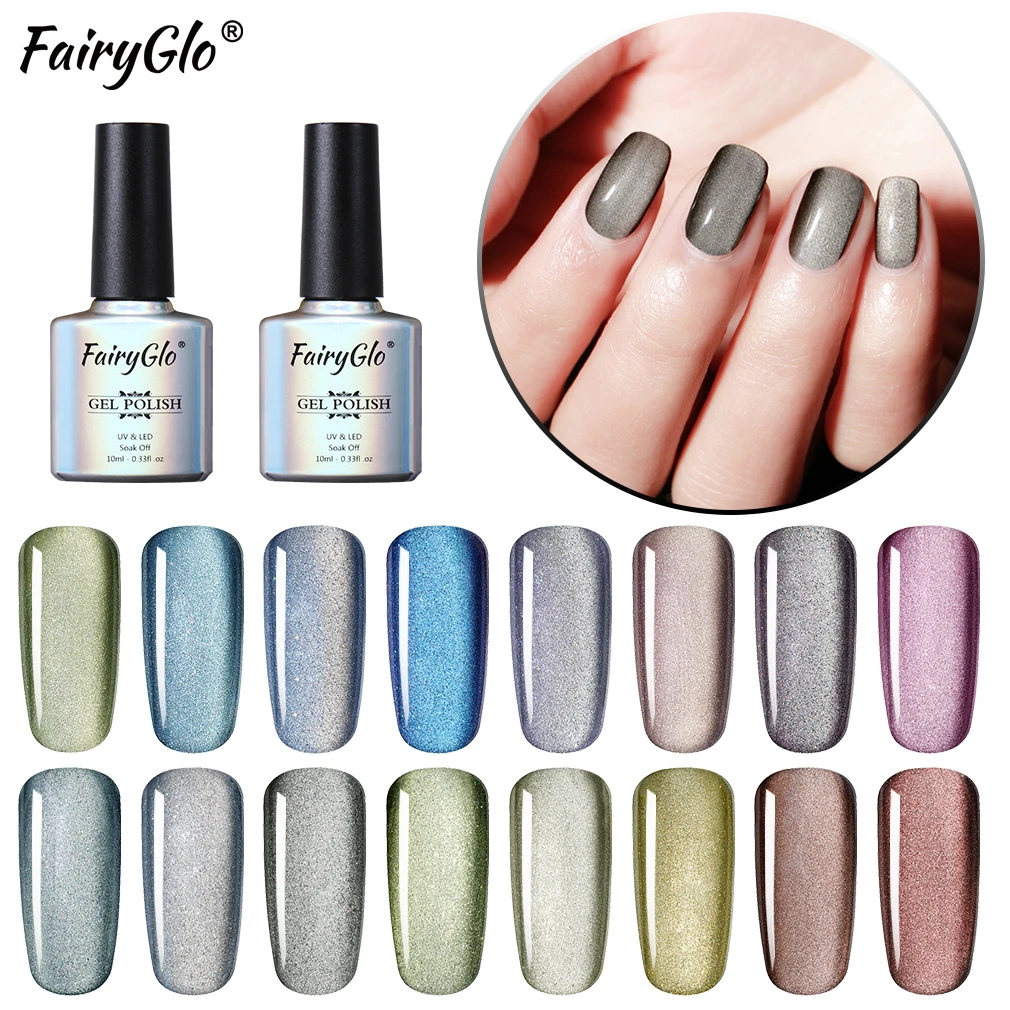 

FairyGlo 10ml 5D Cat Eye UV Gel Nail Polish Chameleon Magentic Nail Gel Varnish Need Magnet Stick Semi Permanent Gel Polish