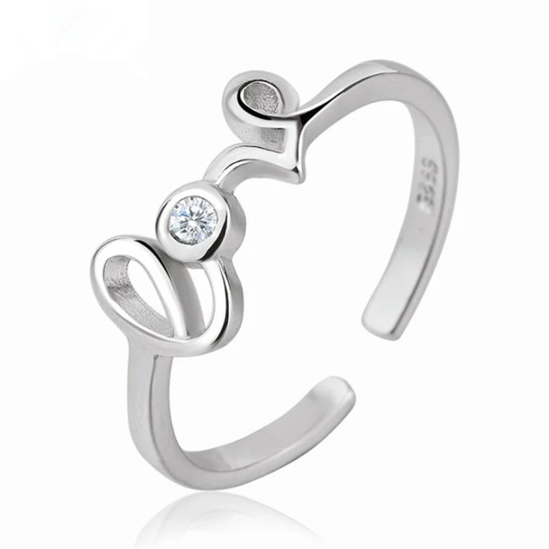 

KOFSAC Cubic Zirconia 925 Sterling Silver Ring Wedding Jewelry Austrian Crystal Rings Fashion Love Design Rings For Women Gift