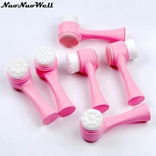 10 шт./компл. глубокая Очищающая двусторонняя силиконовая щётка для очищения лица очищающая Массажная средство для мытья лица инструмент для ухода за кожей