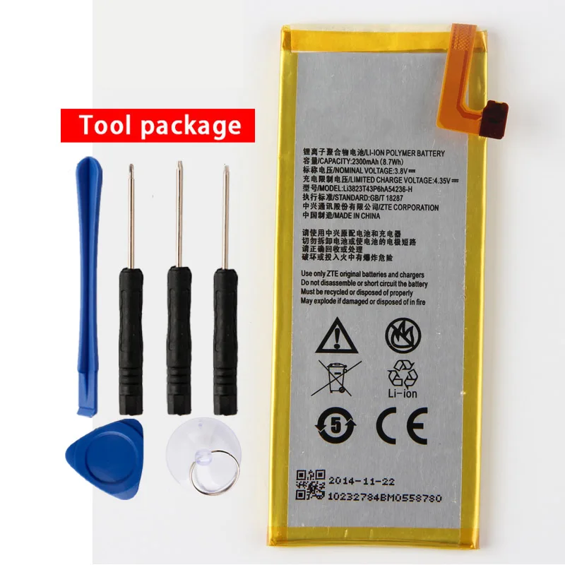 

Original Blade S6 phone battery For ZTE QingYang 2 G717C G718C A880 B880 Nubia Z7 mini NX507J LI3823T43P6HA54236-H
