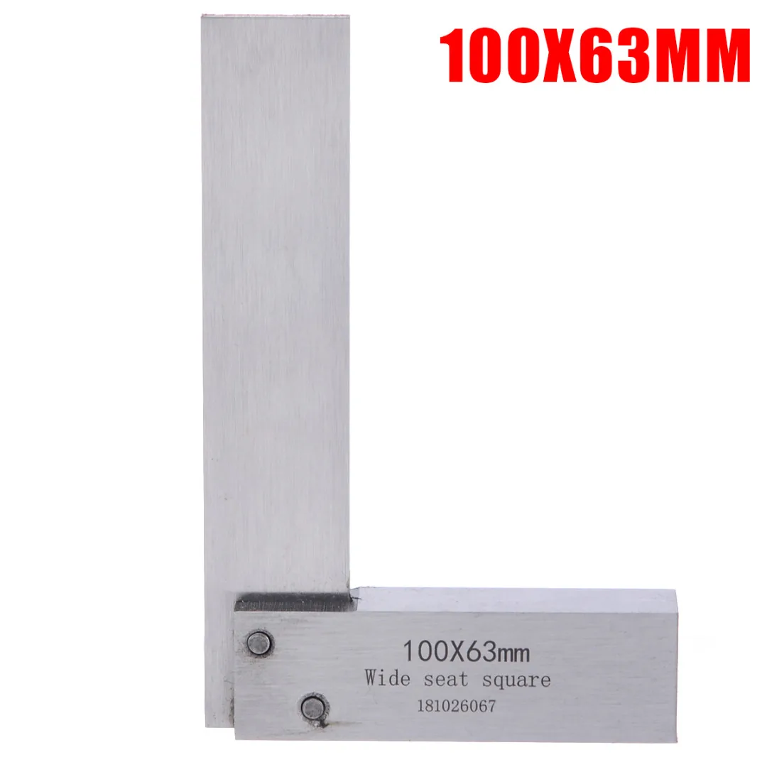 1Pcs Machinist Square Ruler 90 Degree Right Angle Engineer Precision Ground Steel Hardened Right Angle Ruler Durable