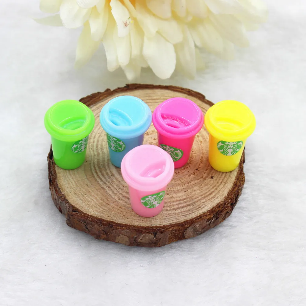 15pcs/lot flat back resin coffee cup resin flowers ,DIY resin craft