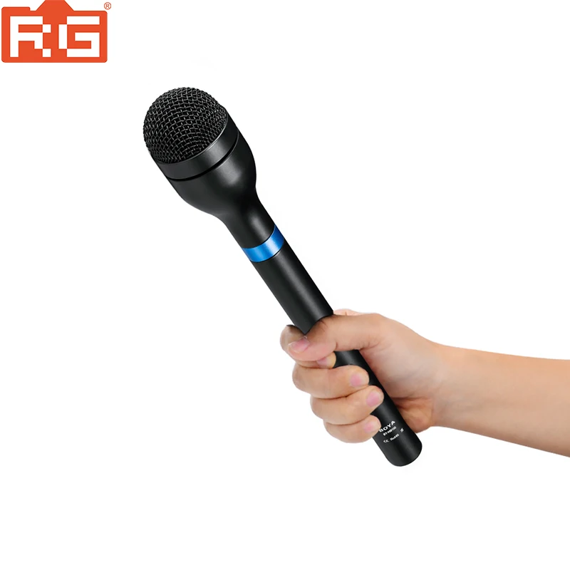 

BOYA BY-HM100 Handheld Dynamic Microphone Mic Omni-Directional XLR Connector Alloy Mic for ENG Interview Presentation Recording