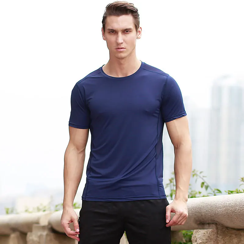 Buy high quality Ice silk tops t shirt men 2018 summer