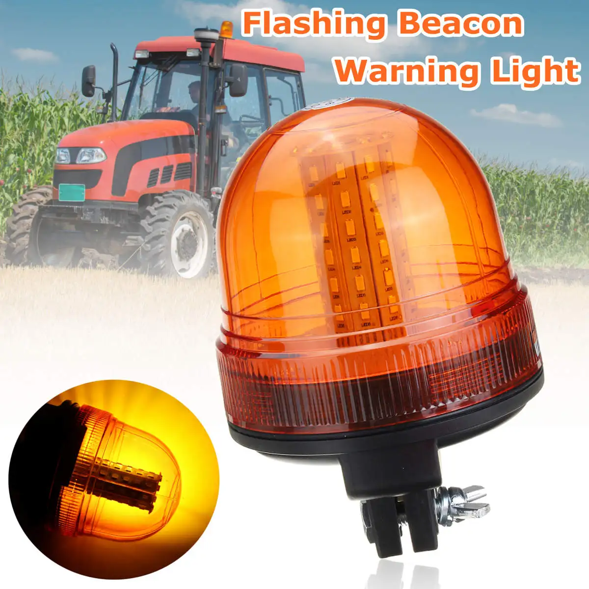 Buy 12V/24V 60 SMD5730 LED Rotating Flashing Amber