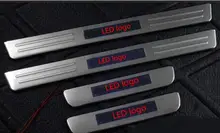 blue LED scuff plate door sill covers for Mazda 3 M3 2007 2008 2009 2010 2011 2012 car styling auto accessories