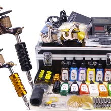 Оборудование для татуажа Перманентный макияж набор для татуировки косметический полный комплект тату-машинки 2 пушки с футляром для переноски