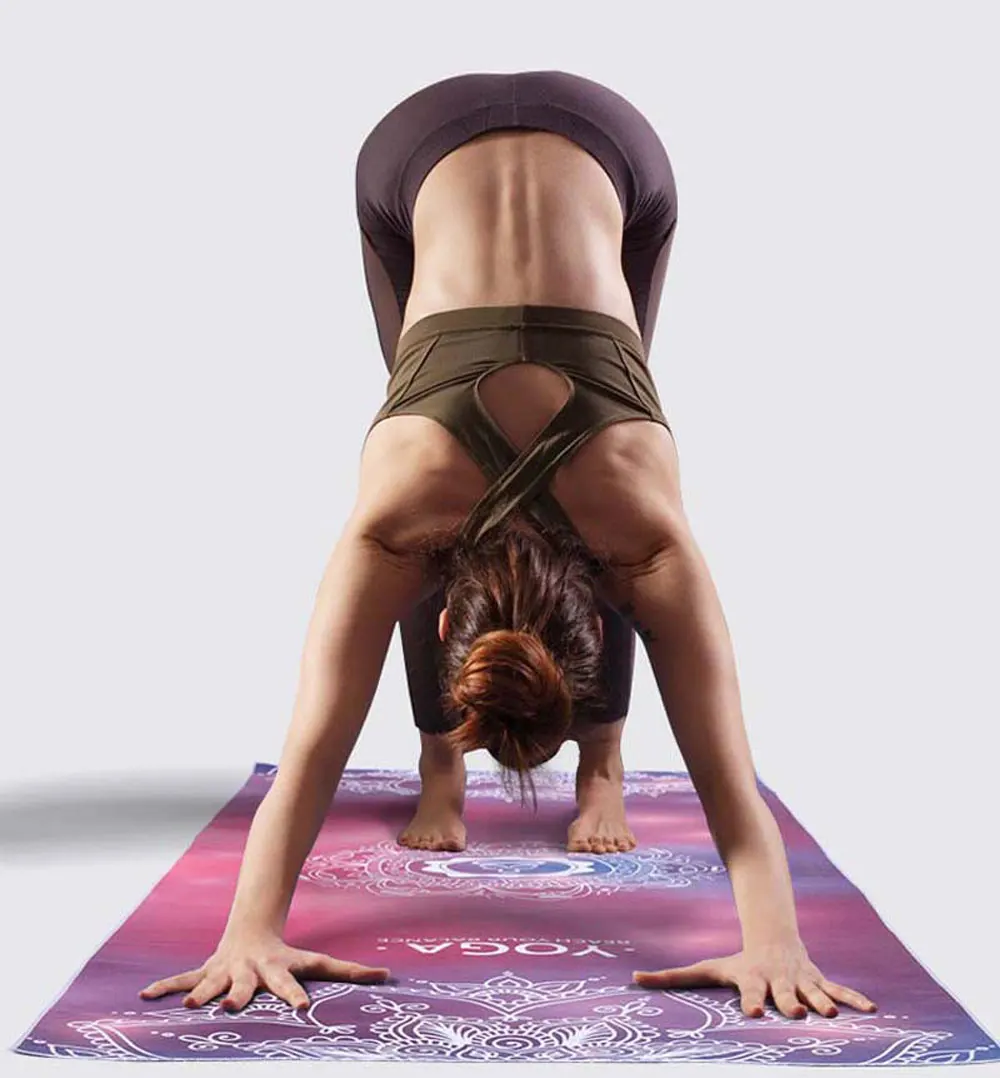Unti-slip Печатный Yoga одеяло портативный складной Pilage путешествия для занятий фитнесом гимнастический коврик крышка коврик для йоги из