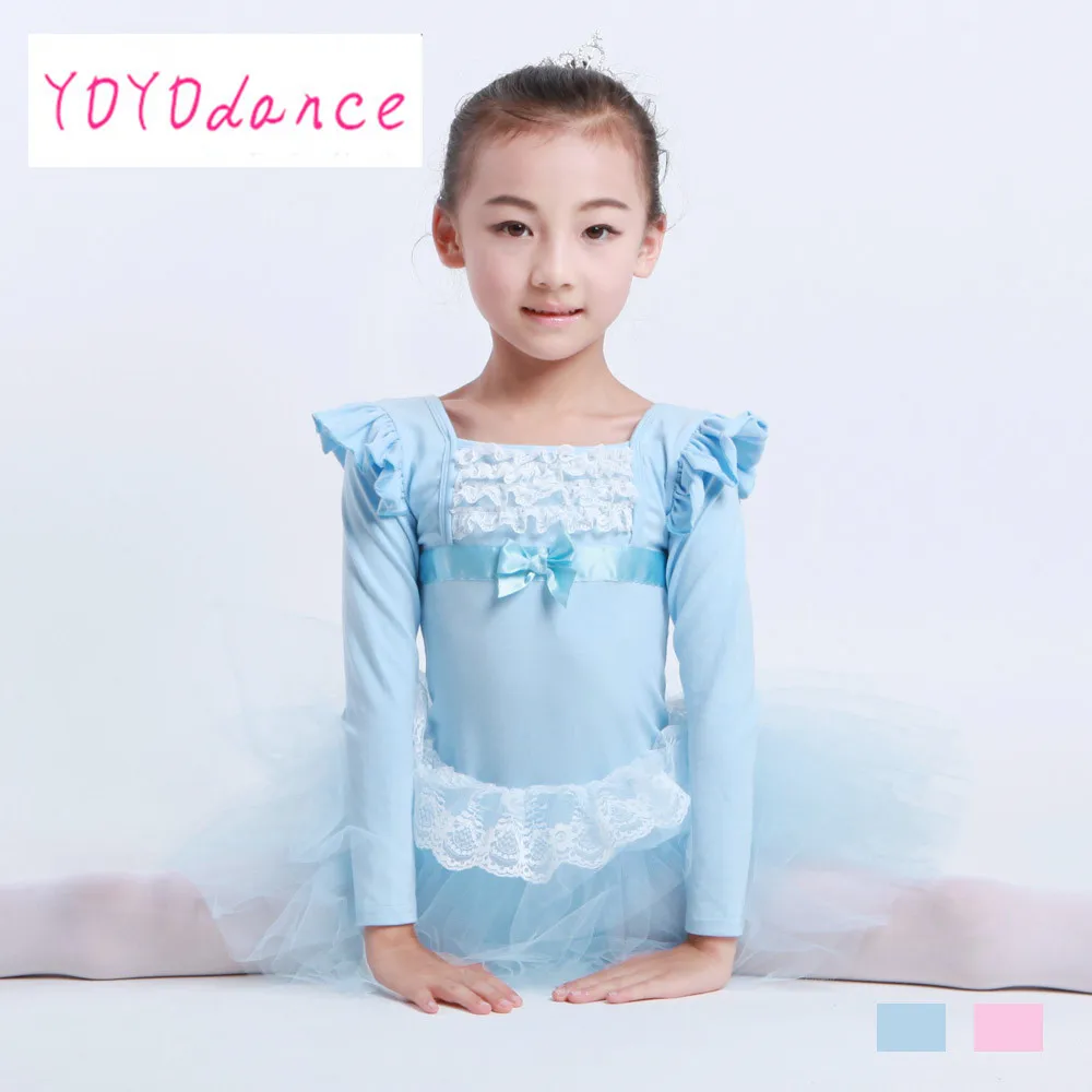 Child kids baby girls pink leotard ballet tutu dress dancewear dance