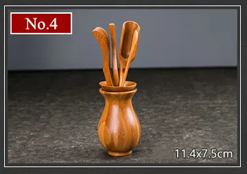 No.4 "KingTeaMall" Bamboo "Chadao Liujunzi"(6 основных инструментов для китайского чадао) 4 вариации чайных ложек, чайных ложек, чайных кружек, подарков - Цвет: No.4