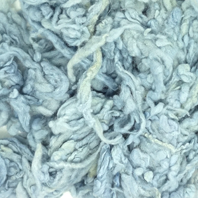 Peru alpaca Curly Fiber for Wool Felt Blue ash 50g (Needle Felting) especially for Poodle/Bichon and Sheep