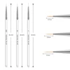 3Pcs/set Kolinsky Nail Art Brush Crystal Acrylic Thin Liner Drawing Pen Painting Stripes Flower 2 side Nail Art Manicure Tools 2