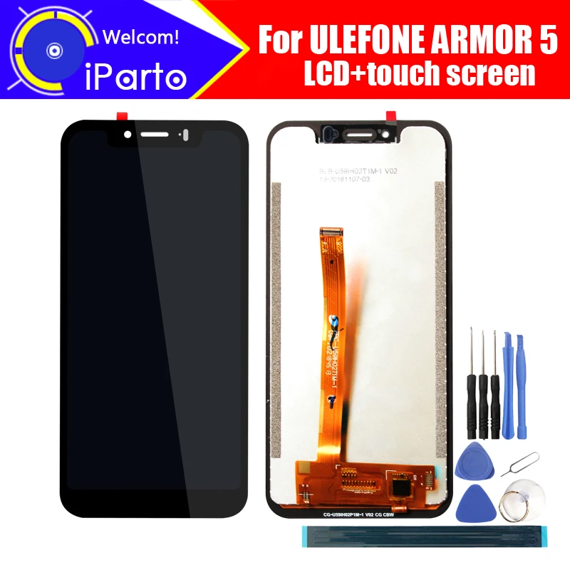 

5.85 inch ULEFONE ARMOR 5 LCD Display+Touch Screen Digitizer Assembly 100% Original New LCD+Touch Digitizer for ARMOR 5 +Tools