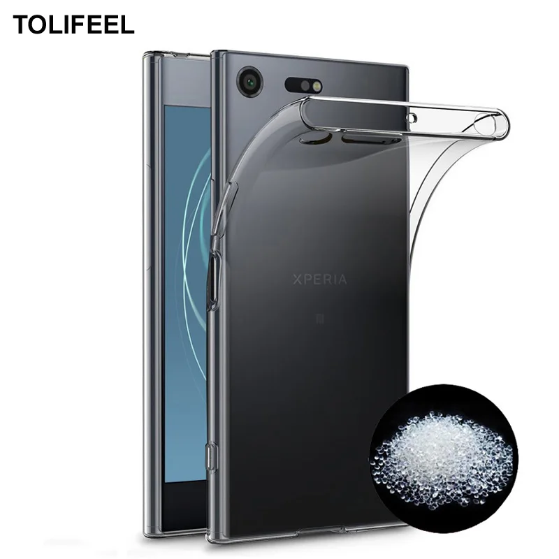 

TOLIFEEL For Sony Xperia XZ1 XZ2 Compact Mini Case Luxury Slim Silicone TPU Cover For Sony XZ1 XZ2 Transparent Phone Back Shell